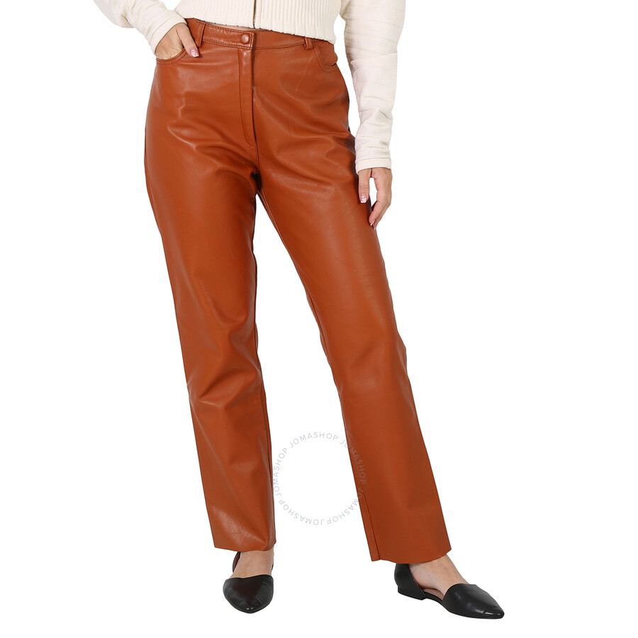 Tach Clothing Ladies Rust Brown Dilma Leather Pant, Brand Size Medium