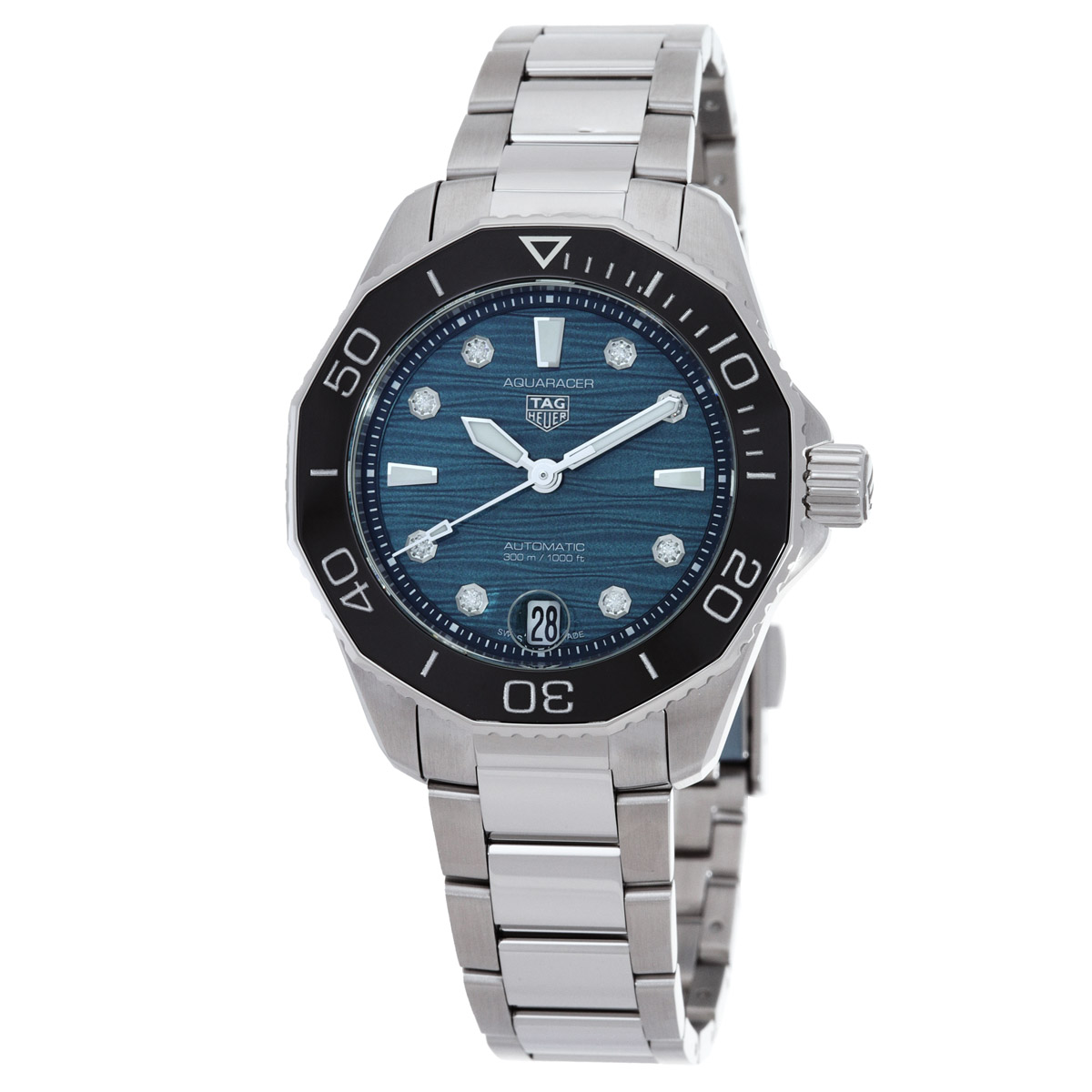 Tag Heuer Aquaracer Automatic Diamond Green Dial Ladies Watch WBP231G.BA0618