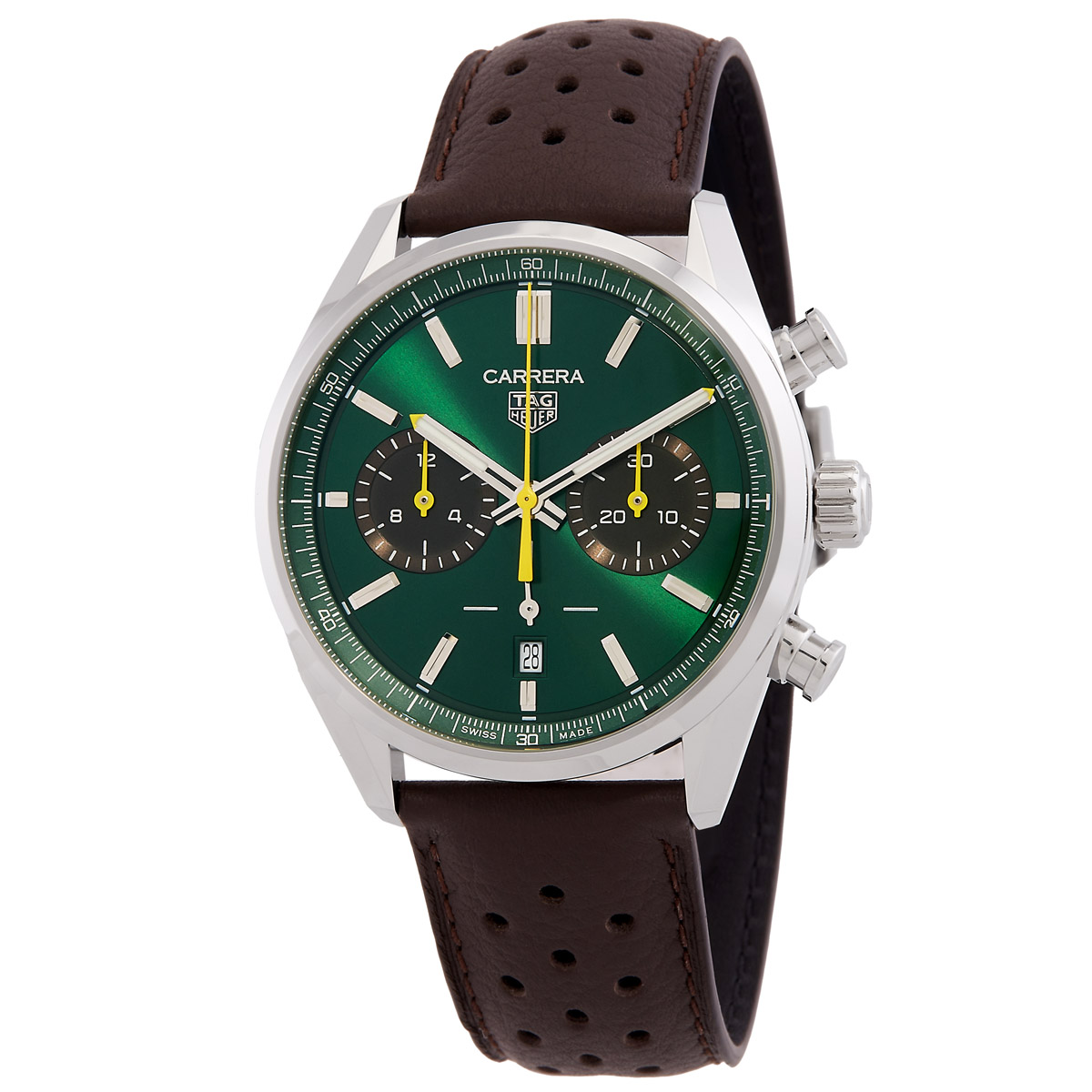 Tag Heuer Carrera Chronograph Automatic Green Dial Men's Watch
