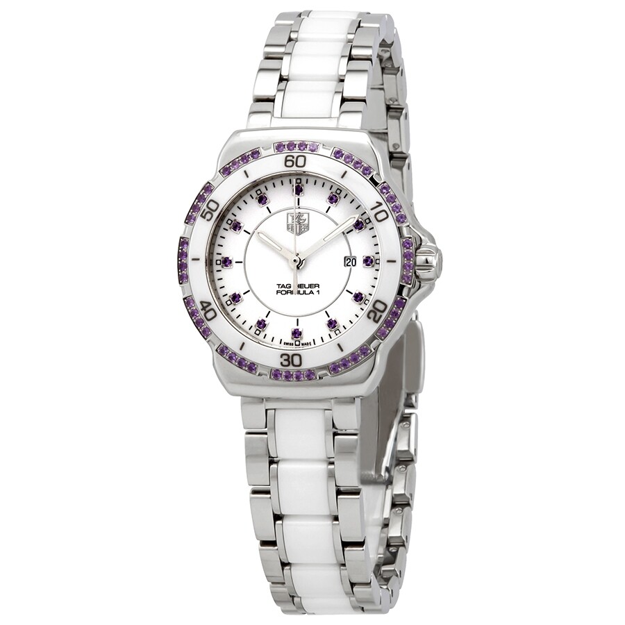 tag heuer formula 1 white ceramic ladies watch