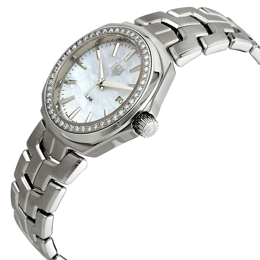 Tag Heuer Link Mother of Pearl Diamond Ladies Watch WBC1314.BA0600