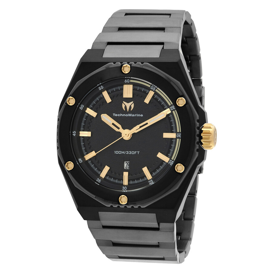 Technomarine Coral Quartz Black Dial Men's Watch TM-416088