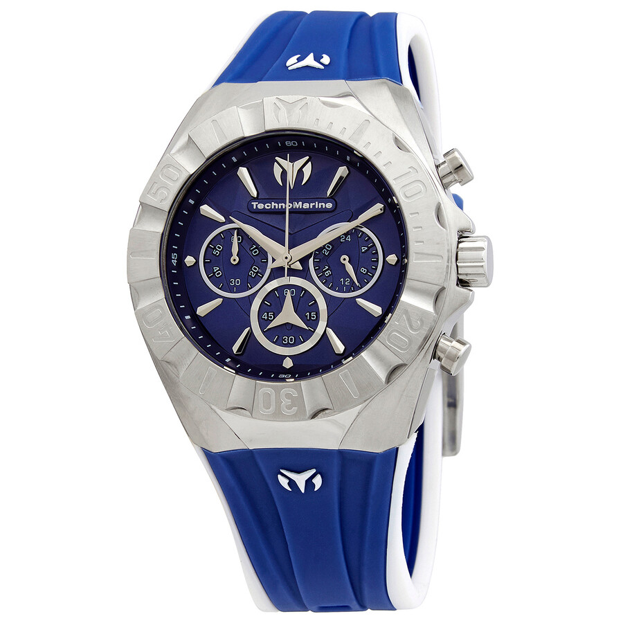 Technomarine Cruise California Men's Watch - Blue Dial, Silicone Band, 200M Water Resistant TM-118125
