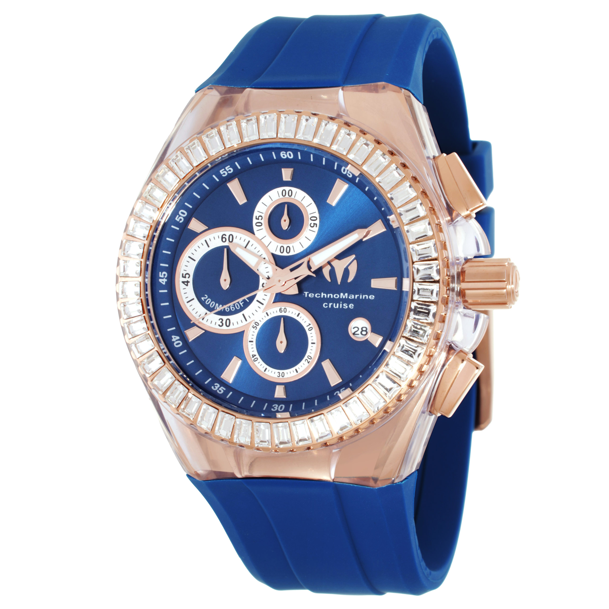 Tm Watch Technomarine Cruise Chronograph Quartz Crystal Blue Dial Men's Watch TM ...
