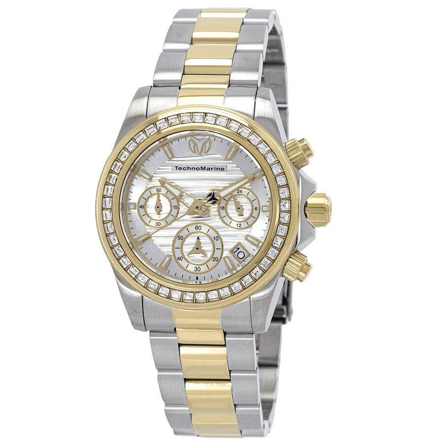 Chronograph Technomarine Silver Dial Ladies Watch Technomarine