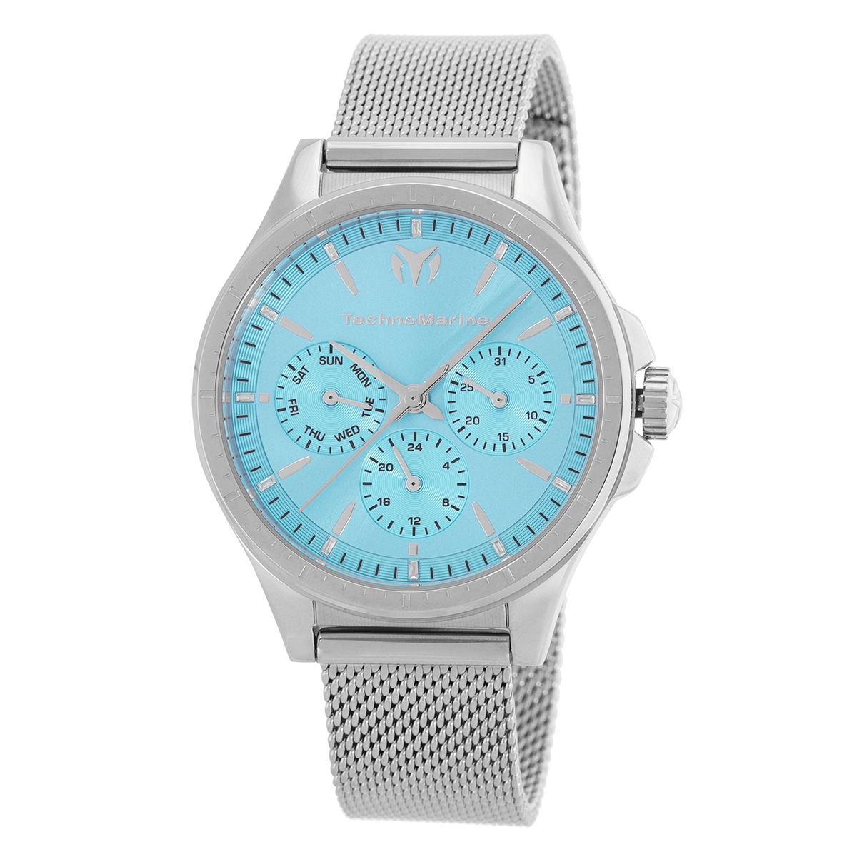Technomarine MoonSun Date-Day Quartz Light Blue Dial Ladies 