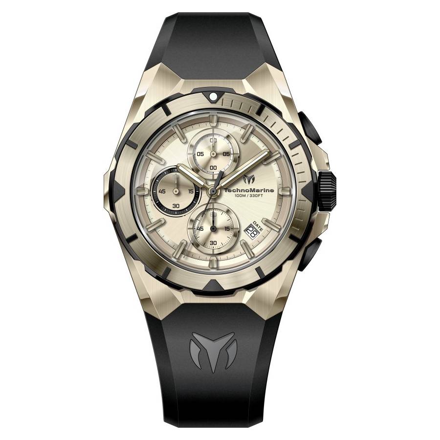 Tm Watch Technomarine Ocean Chronograph Quartz Gold Dial Men's Watch TM-318142 ...