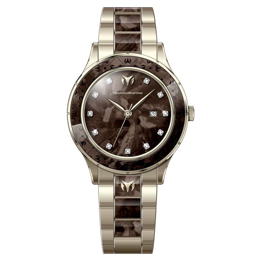 Technomarine Sea Quartz Brown Dial Ladies Watch TM-725058