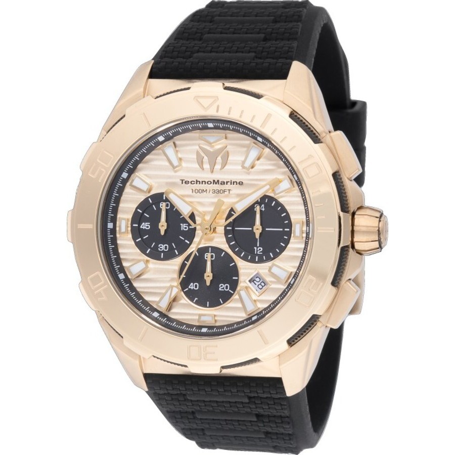 Technomarine Seven Seas Chronograph GMT Quartz Gold Dial Men's