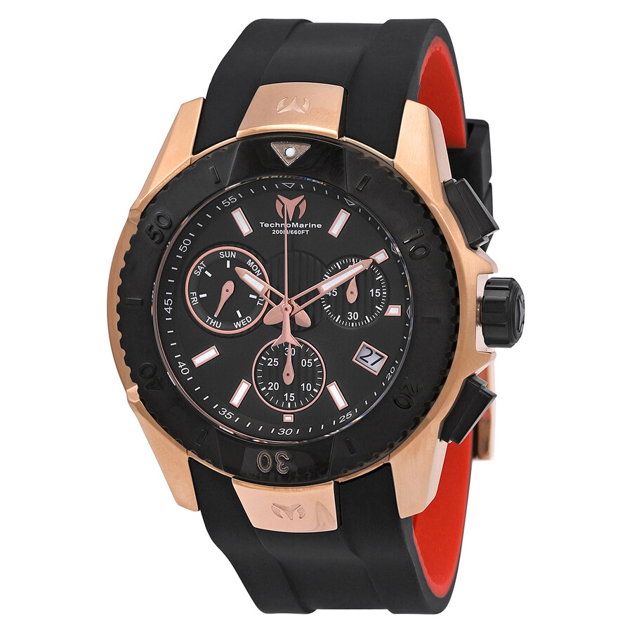 Technomarine UF6 Chronograph Quartz Black Dial Men's Watch TM