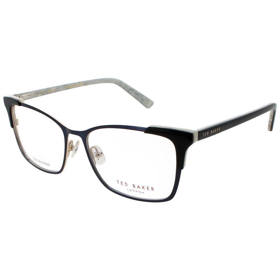 Ted Baker Ladies Blue Rectangular Eyeglass Frames Tb-b245-nav-52