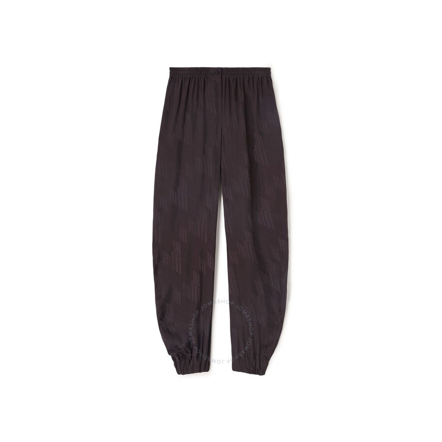 ATTICO THE ATTICO LADIES BROWN JAGGER' MONOGRAMMED LONG PANTS