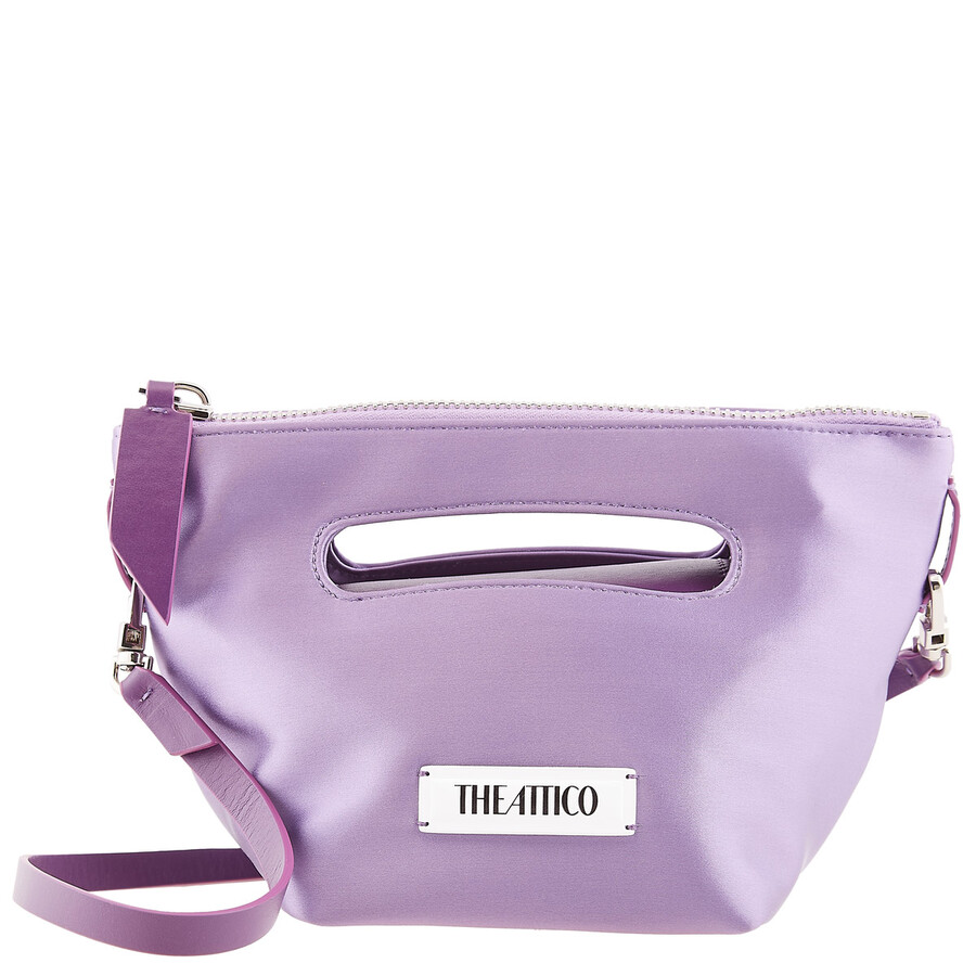 Attico The Via Dei Giardini 15 Satin Tote Bag In Purple