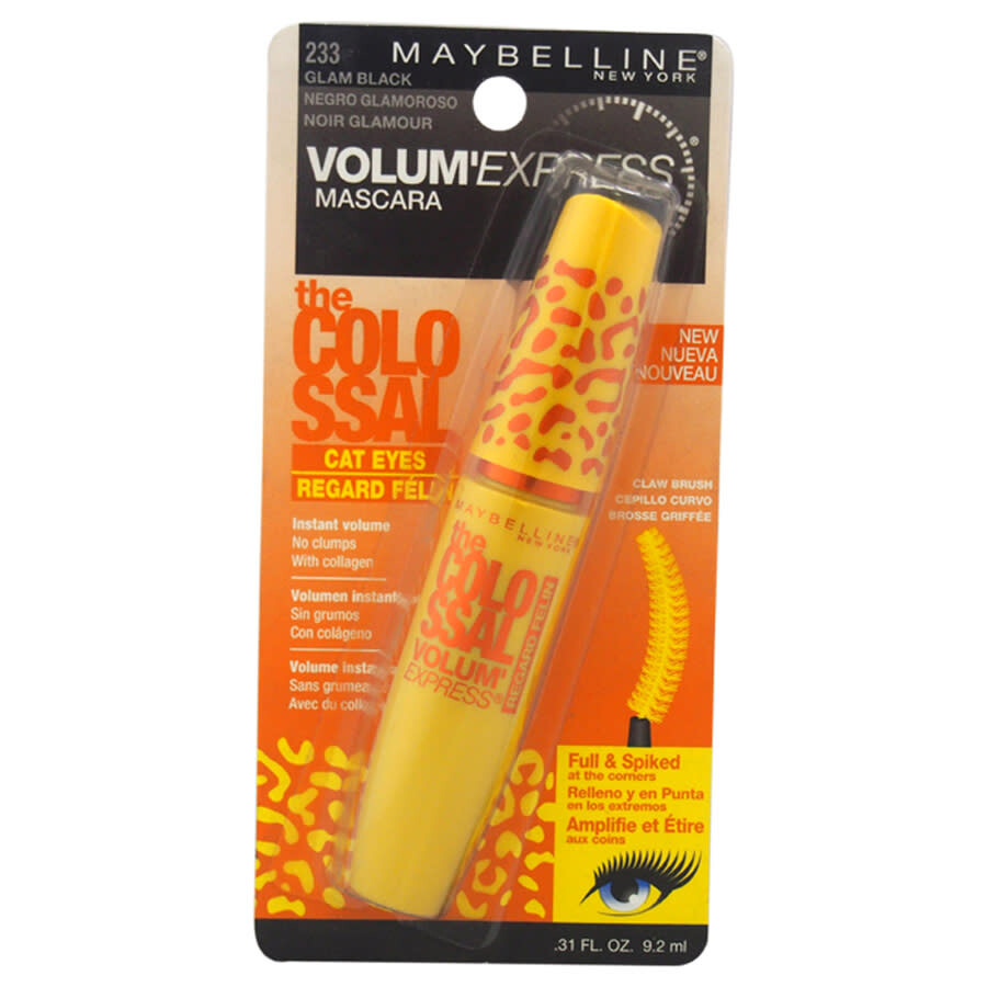 Maybelline The Colossal Volumexpress Cat Eyes Mascara - # 233 Glam Black By  For Women - 0.31 oz Masc
