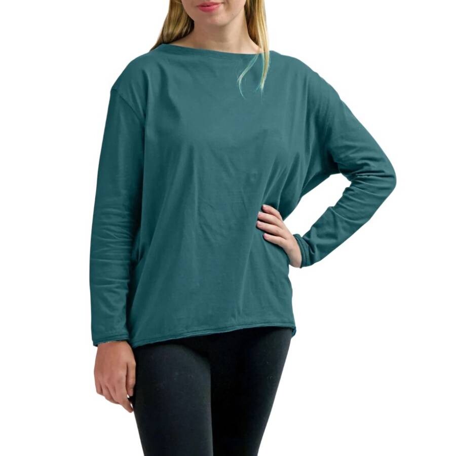 Organic Cocoon Long-Sleeve Top