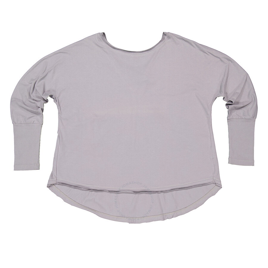 The Good Tee The Effortless V-neck Long Sleeve Tee In Grey
