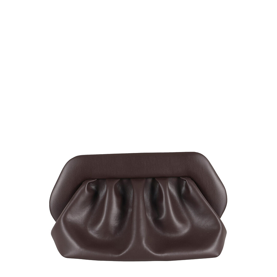 Themoirè Tia Faux Leather Clutch In Black