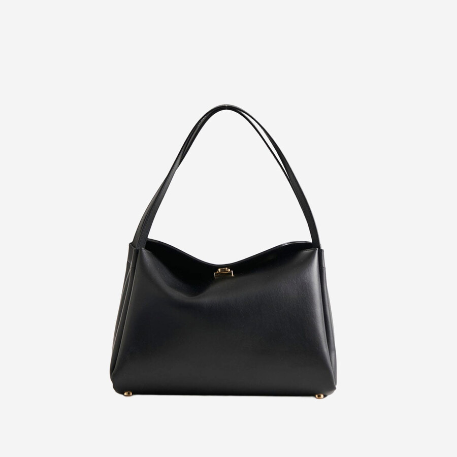 Themoirè Themoir Eudora Vegan Fabric Shoulder Bag In Black