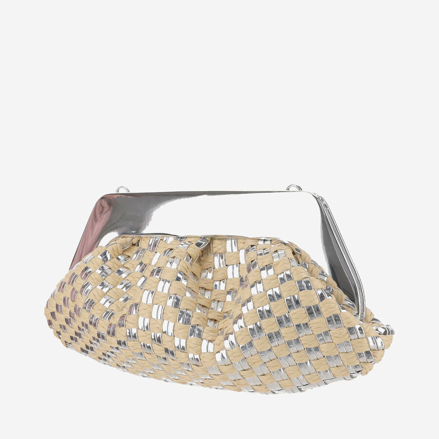 Themoirè Themoir Geo Bag With Woven Pattern In Neutral