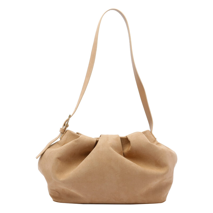 Themoirè Slouchy Shoulder Bag Adaptable Strap Buckle Detail In Neutral