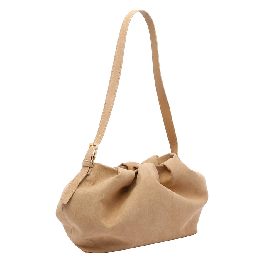 Themoirè Slouchy Shoulder Bag Adaptable Strap Buckle Detail In Neutral
