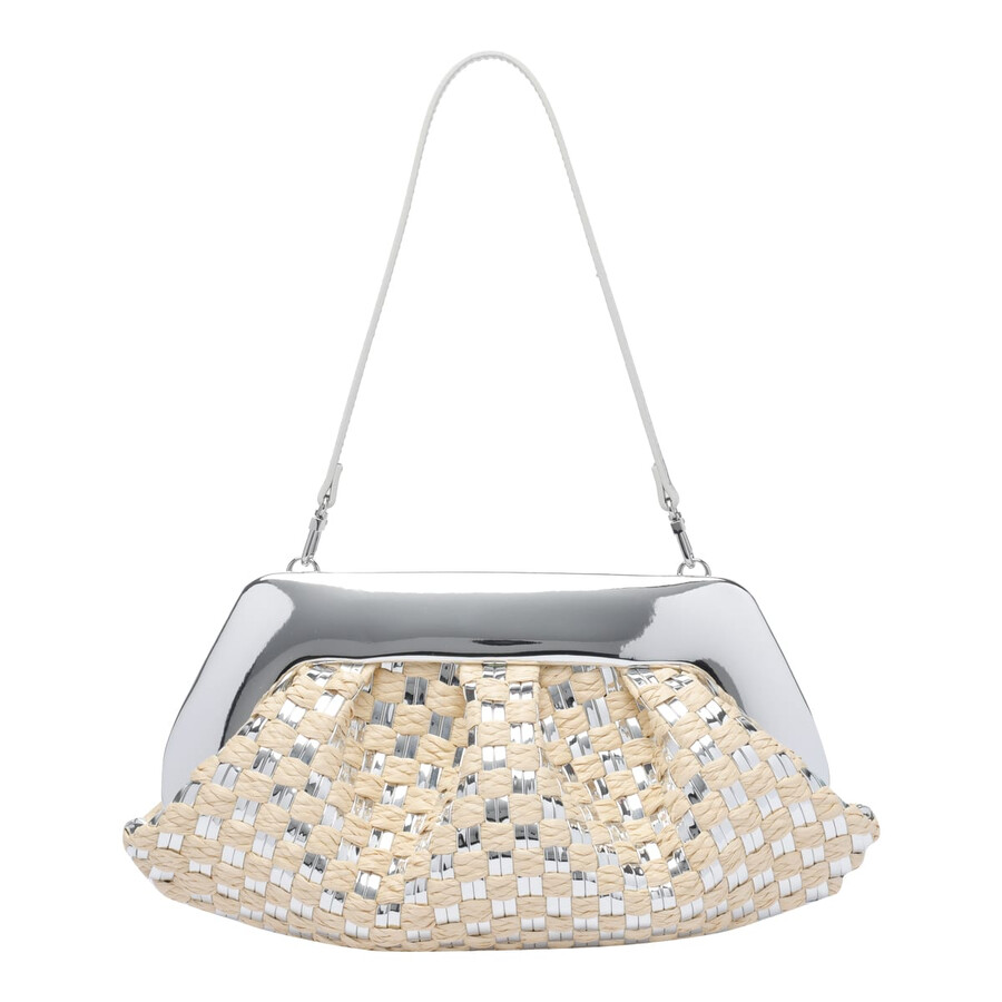 Themoirè Themoir Micro Emera Weaved Handbag In Silver