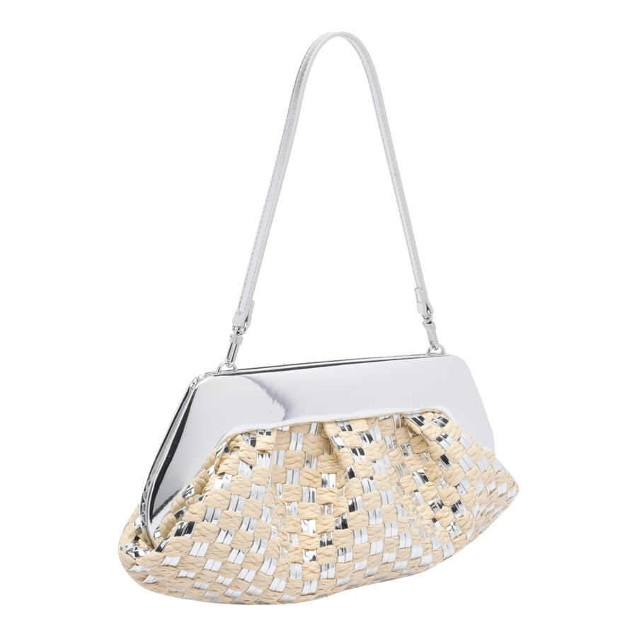 Themoirè Themoir Micro Emera Weaved Handbag In Silver