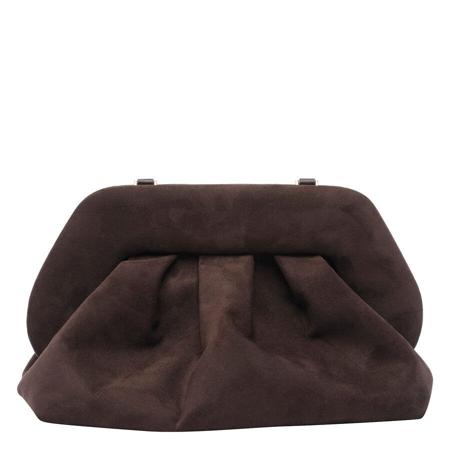Themoirè Themoir Tia Suede Clutch In Brown