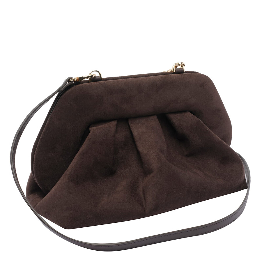 Themoirè Themoir Tia Suede Clutch In Pink