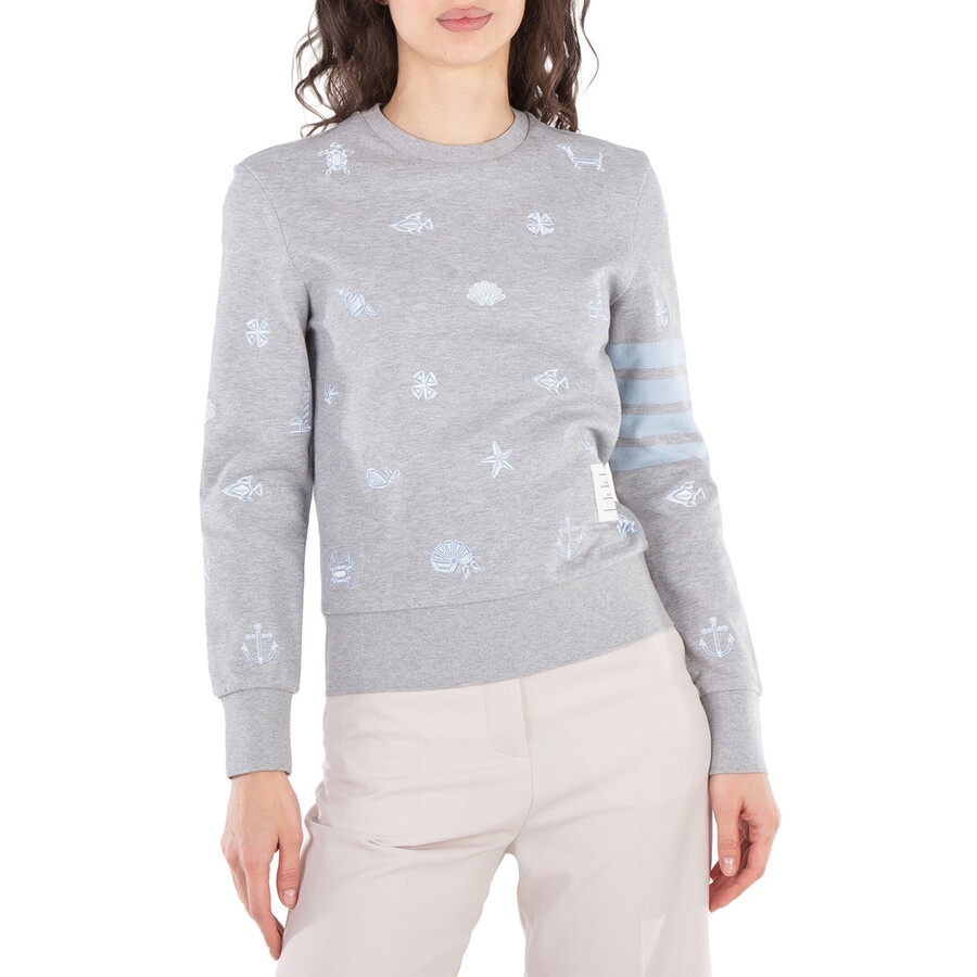 4-Bar Nautical Cotton Sweatshirt
