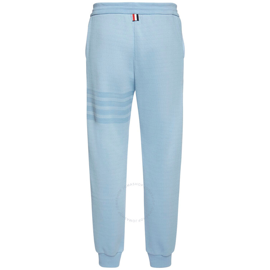 Thom Browne Classic 4 Bar Stripe Cotton Sweatpants In Blue