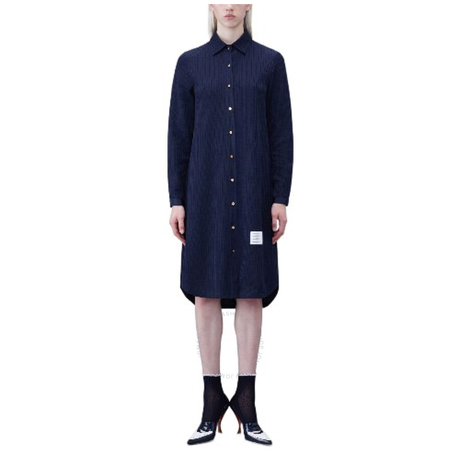 Thom Browne Midi Dress In Blue