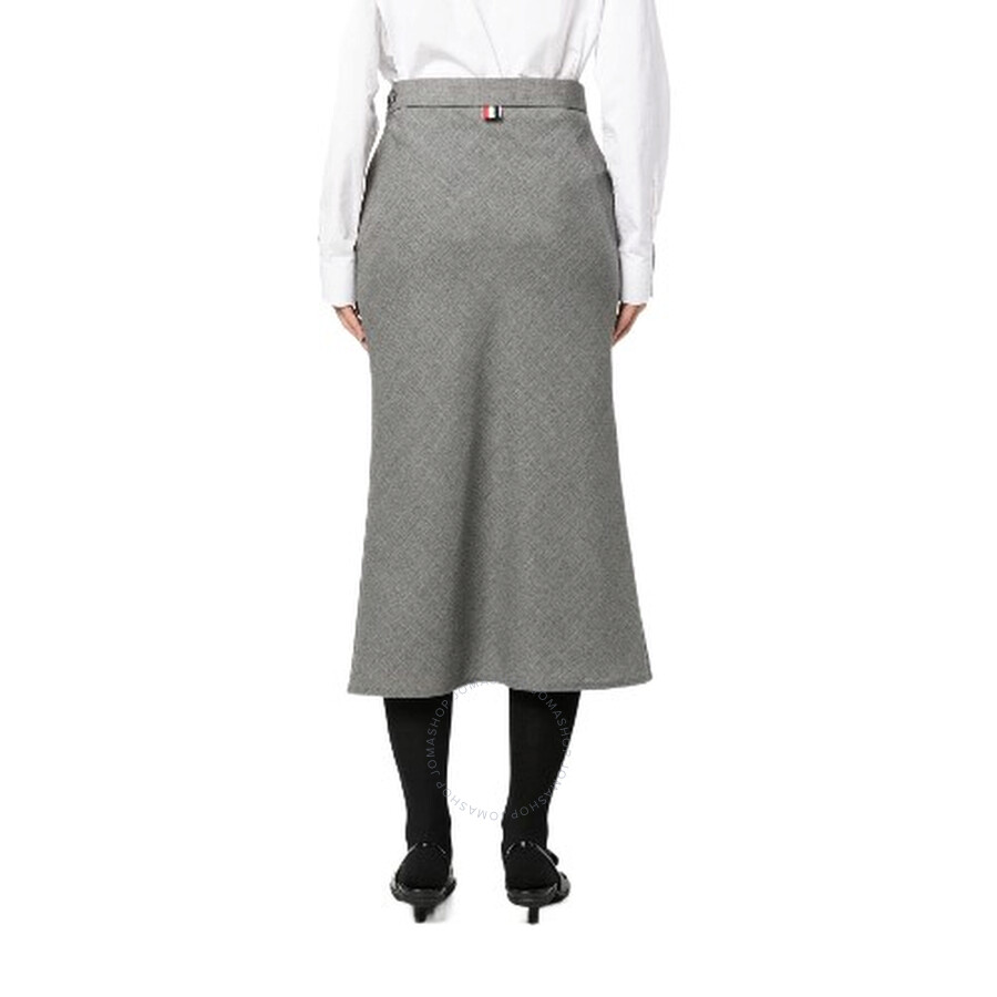 Thom Browne Fresco Midirock In Grey