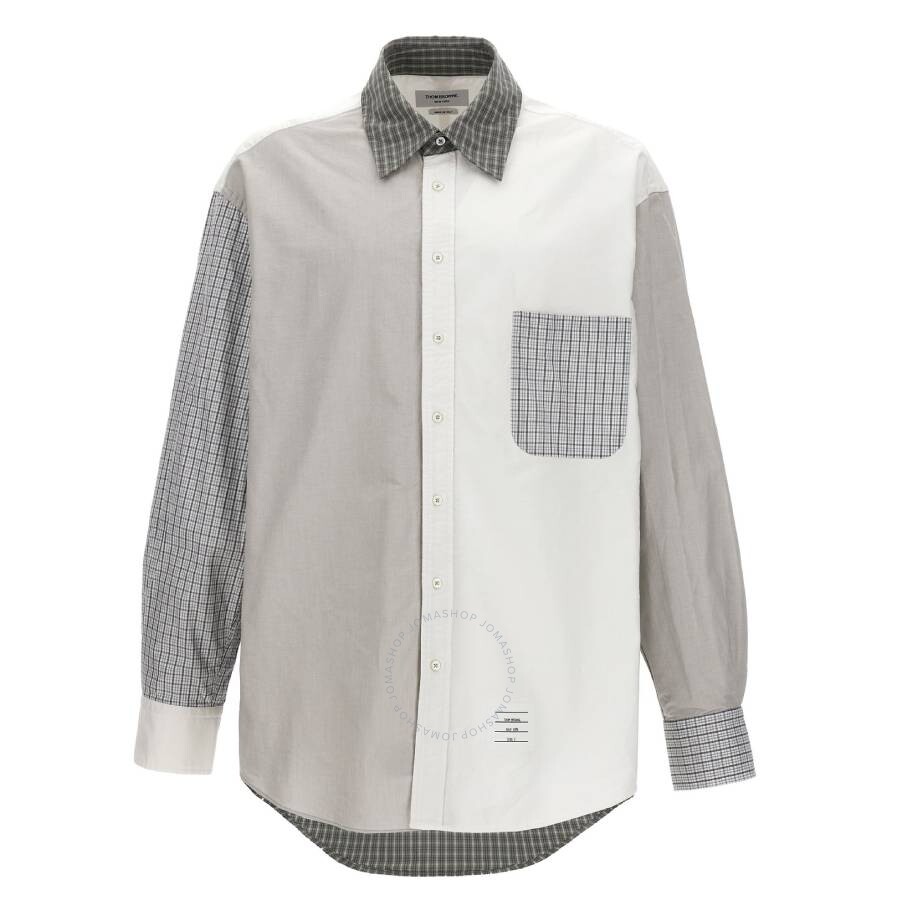 Thom Browne 'funmix Shirt Featuring Multi-pattern Design' In White