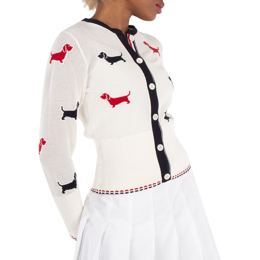Ladies Cotton Pointelle Hector Cardigan