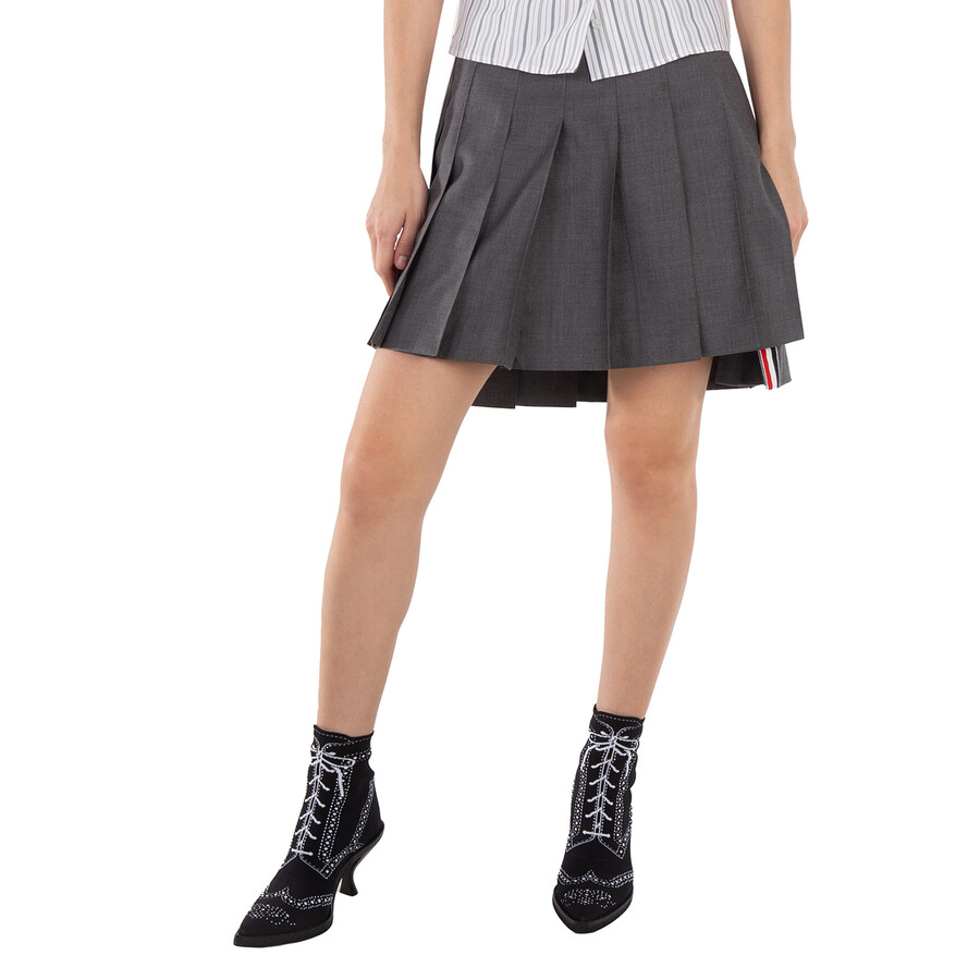 ワンピース THOM BROWNE Women Mid Skirts FJD027A 00050055 GREY Classic Pique Stripe Polo Dress | Thom Browne