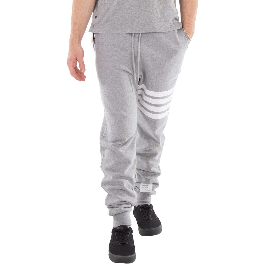 Thom Browne Light Grey 4-Bar Loopback Classic Sweatpants