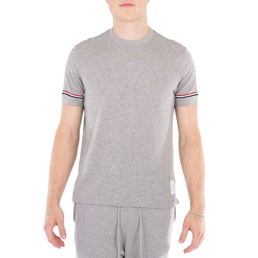 Thom Browne Lightweight Striped Cuff Cotton T-Shirt, Brand