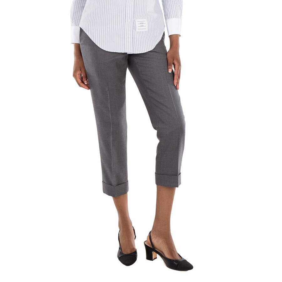 Low Rise Side Tab Slim Trousers