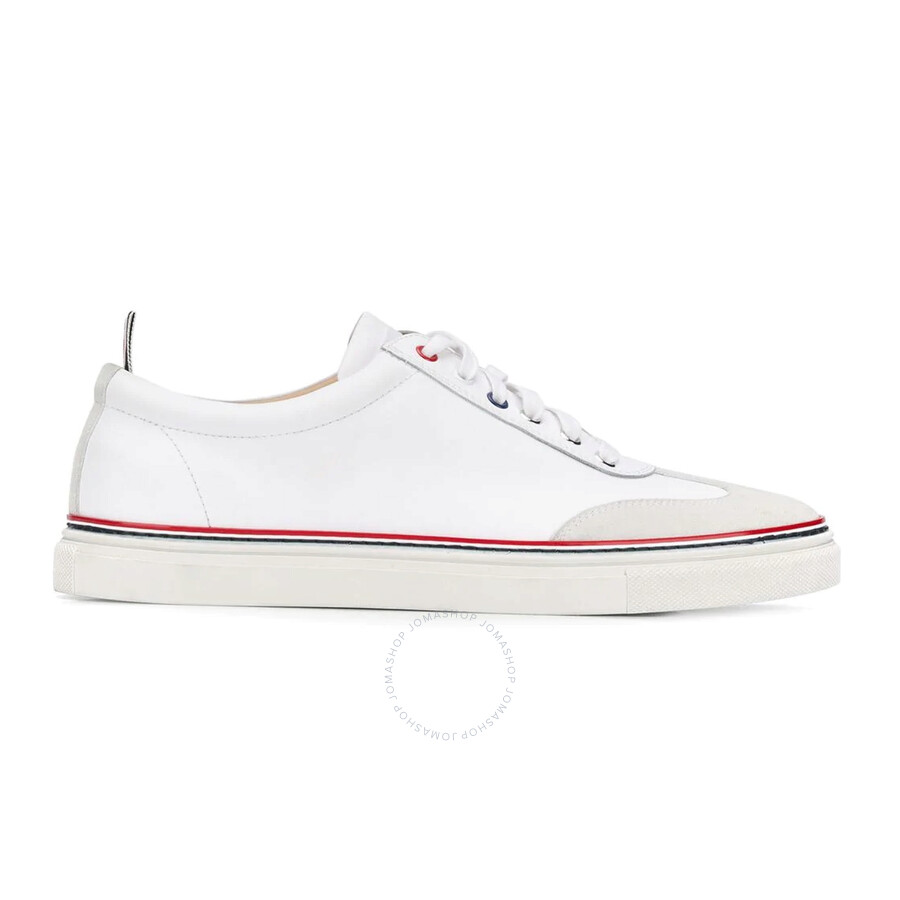 Thom Browne Lowtop Rubber Calfskin Trainers, Brand Size 10.5 MFD137A