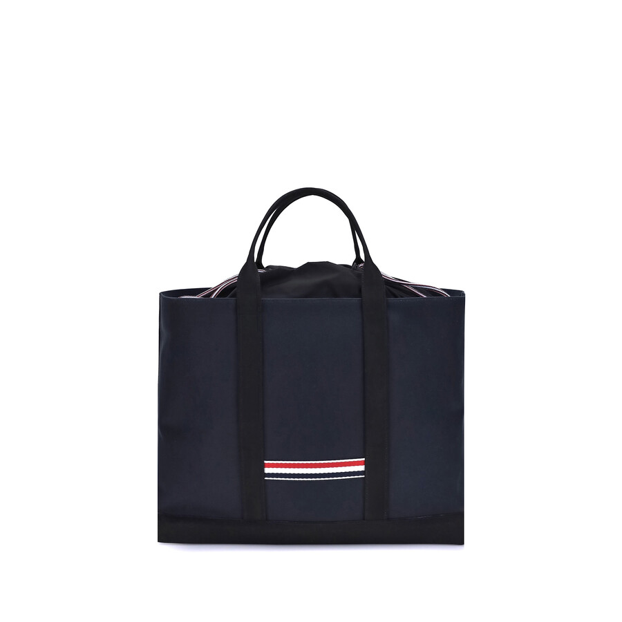 Thom Browne Medium Tool Tote W/ Drawstring Opening I In Blue