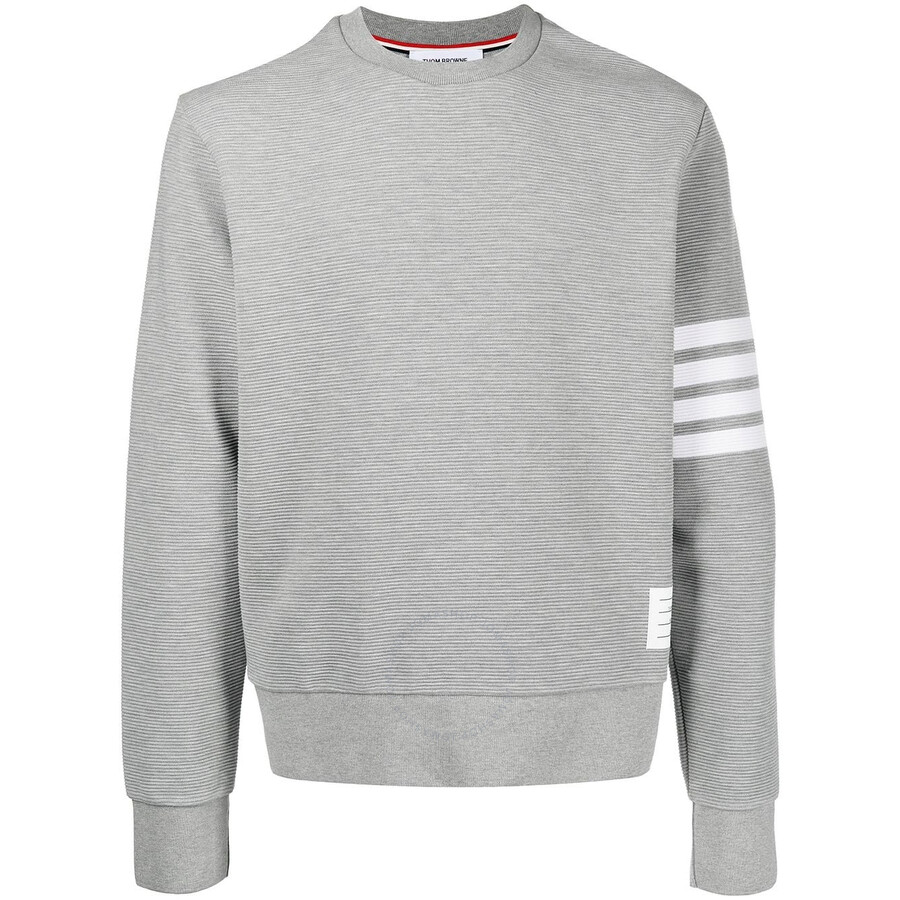 Thom Browne Classic Sweatshirt In Classic Loopback In Grey