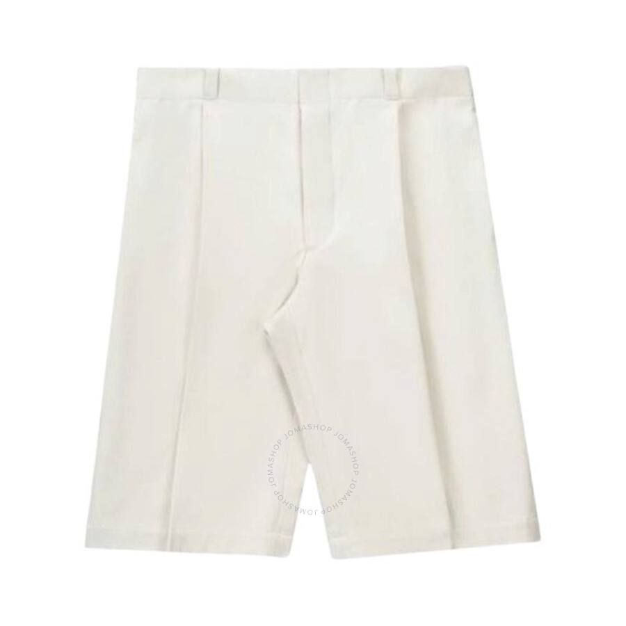 Thom Browne Men's Natural White Unconstructed Single Pleat Shorts In White
