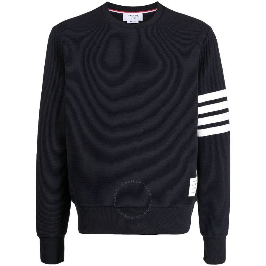 Thom Browne Men's Navy 4-bar Stripe Sleeve Sweatshirt In Blue