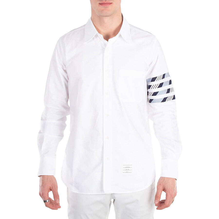 THOM BROWNE. NEW YORK / 4BAR/OXFORD/長袖シャツ/1/コットン/BLU/MWL374C-F0114-480 THOM BROWNE. NEW YORK◇4BAR/OXFORD/長袖シャツ/1/コットン/BLU