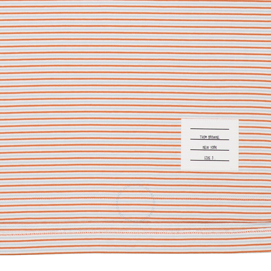 Thom Browne Men's Red Oversized Pocket Stripe T-shirt In Red