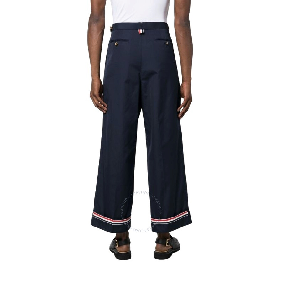 Thom Browne Rwb-stripe Tailored Trousers In Blue