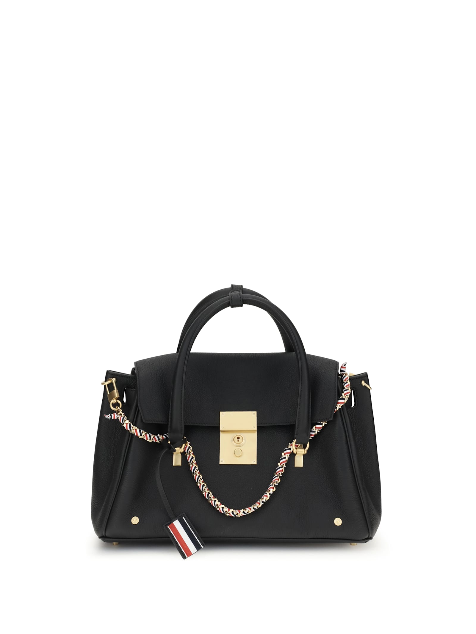 Thom Browne Black Mrs. Thom Medium Satchel In Black