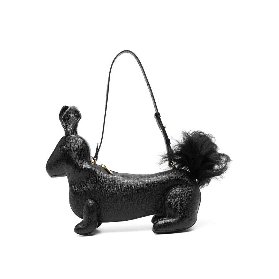 Thom Browne Rabbit Shoulder Bag In Black