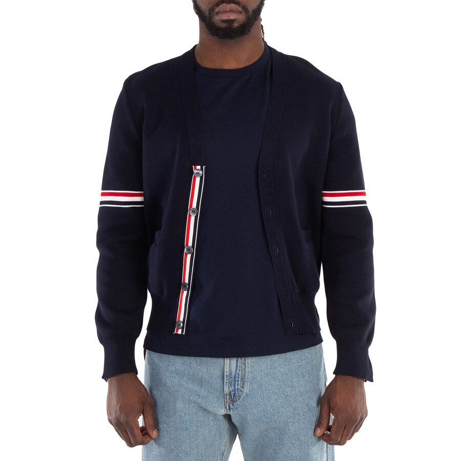 Stripe Detailed Milano V-Neck Cardigan